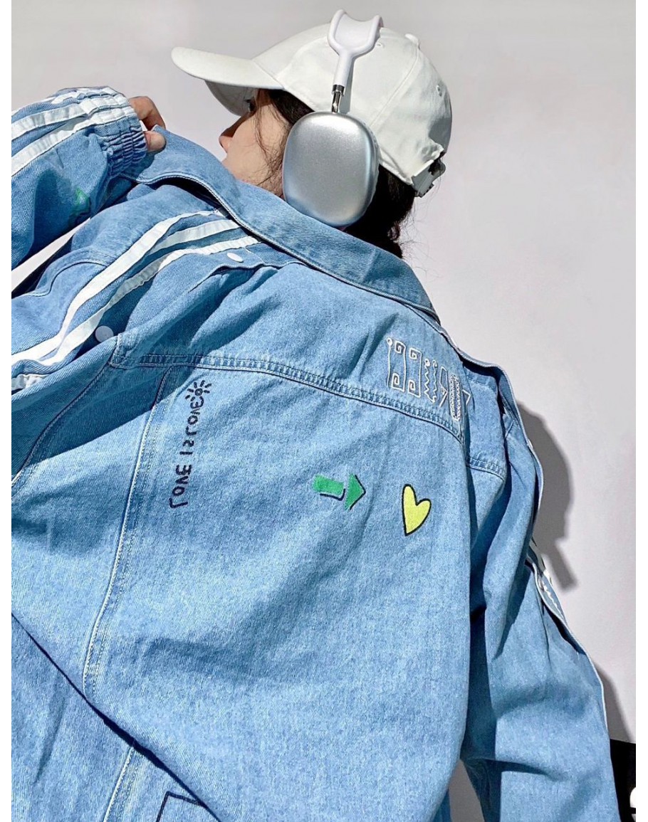 Adidas fiorucci deals denim jacket